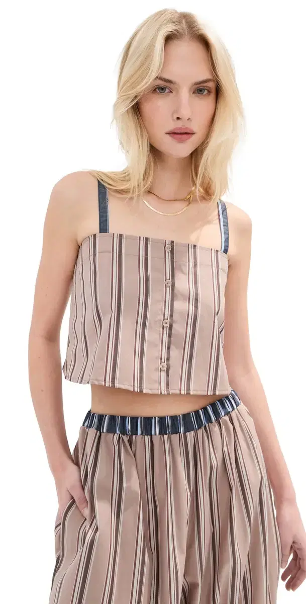 LE BOP artha Top Khaki Stripe