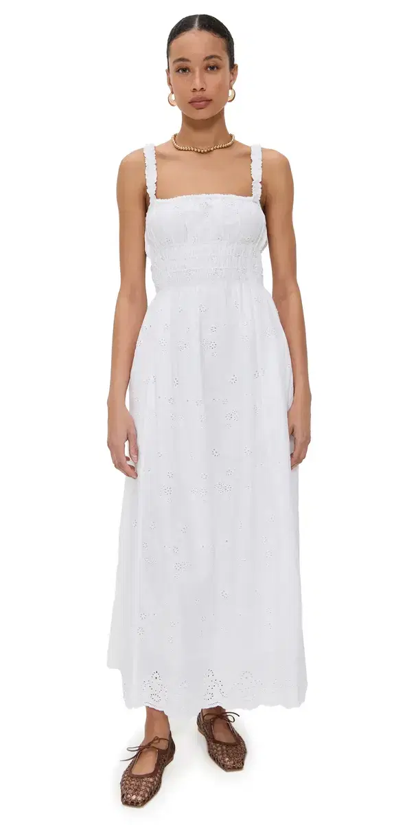June Dress Cloud White Eyelet