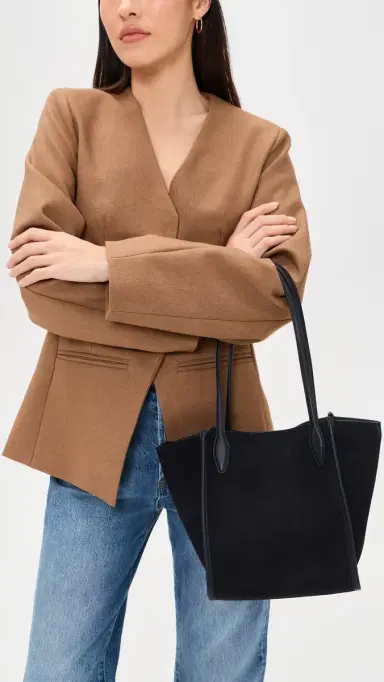 Madewell The Lexington Small Tote In Suede Juniper Berry One Size | Thumbnail 3