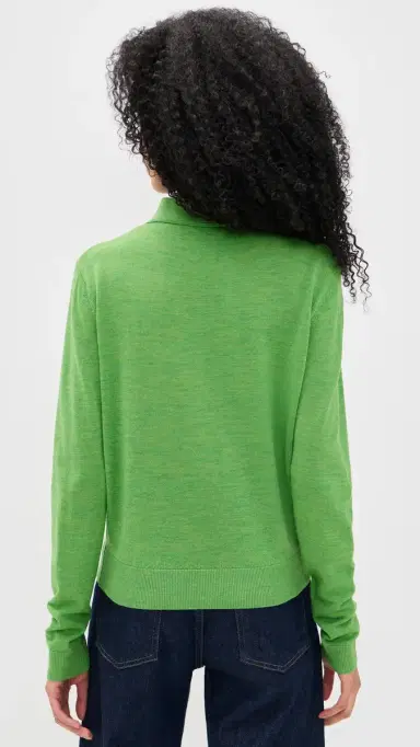 Sandy Liang Ley Cardigan Heather Green | Thumbnail 3
