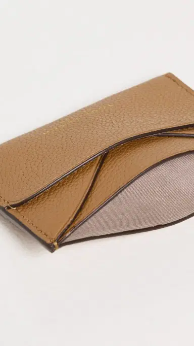 Tory Burch Romy Flat Card Case Tiramisu One Size | Thumbnail 5 Tory Burch Romy Flat Card Case Tiramisu One Size | Thumbnail 5