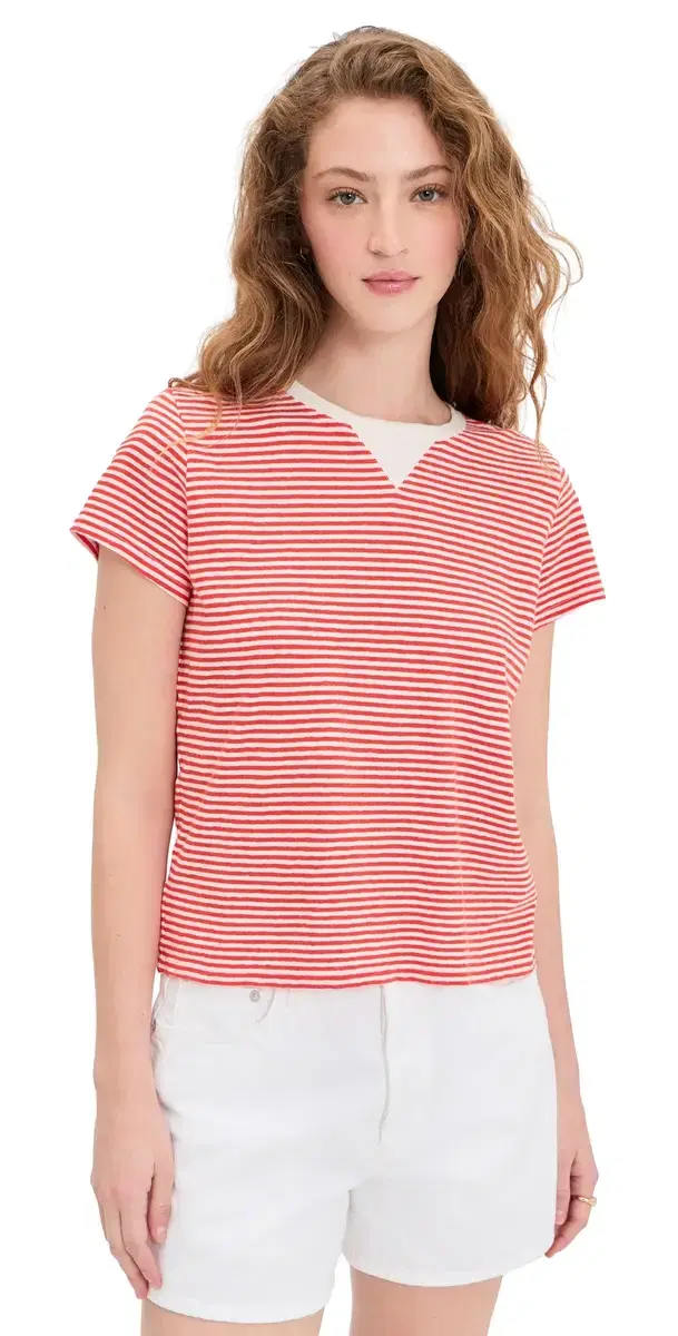 Classic Tee Bright Poppy/Cream