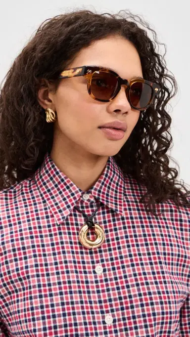 Bottega Veneta Intrecciato Wirecore Sunglasses Havana-Havana-Brown One Size | Thumbnail 3