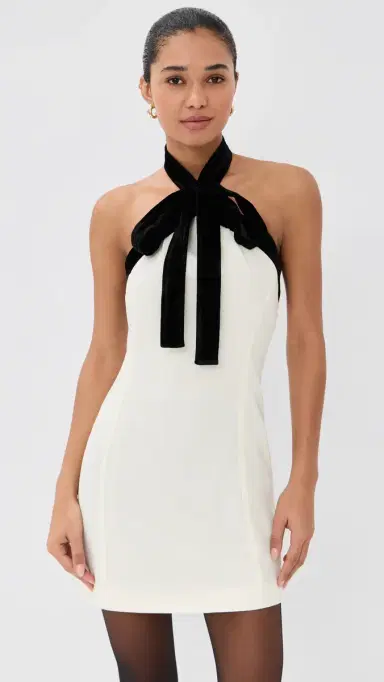 SIMKHAI Neck Tie Jolie Mini Dress Multi | Thumbnail 2 SIMKHAI Neck Tie Jolie Mini Dress Multi | Thumbnail 2