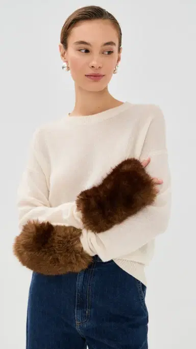 Apparis Ariel Mink Fingerless Gloves Mink | Thumbnail 3 Apparis Ariel Mink Fingerless Gloves Mink | Thumbnail 3