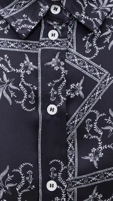 4th & Reckless Amira Satin Shirt Paisley | Thumbnail 6