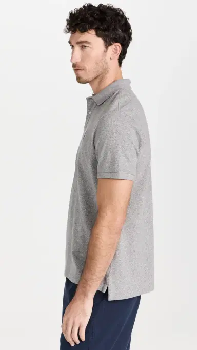 Polo Ralph Lauren Custom Slim Fit Iconic Mesh Polo Canterbury Heather | Thumbnail 4 Polo Ralph Lauren Custom Slim Fit Iconic Mesh Polo Canterbury Heather | Thumbnail 4
