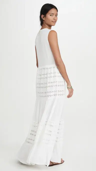 Playa Lucila Eyelet Maxi Dress White M | Thumbnail 3 Playa Lucila Eyelet Maxi Dress White M | Thumbnail 3