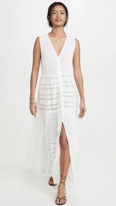 Playa Lucila Eyelet Maxi Dress White M | Thumbnail 5 Playa Lucila Eyelet Maxi Dress White M | Thumbnail 5
