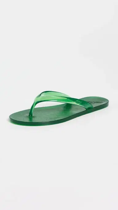 Ancient Greek Sandals Jelly Flip Flops Green | Thumbnail 2