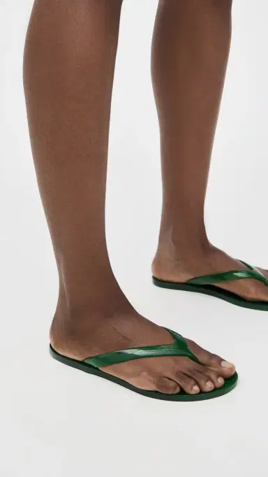 Ancient Greek Sandals Jelly Flip Flops Green | Thumbnail 3