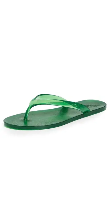 Ancient Greek Sandals Jelly Flip Flops Green | Thumbnail 1