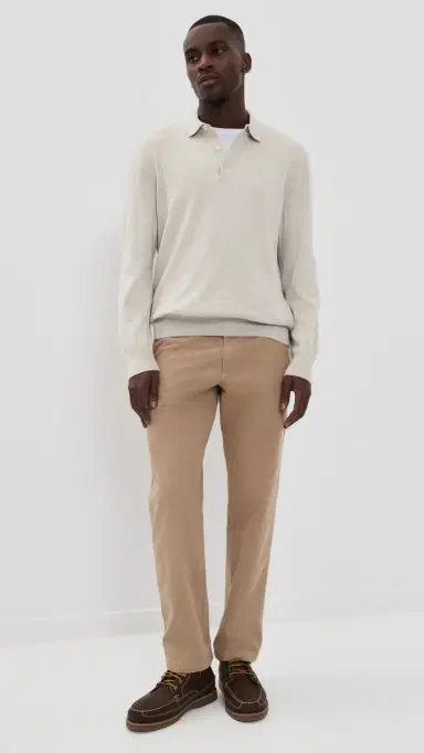 Barbour Pima Cotton Knitted Polo Shirt Neutral | Thumbnail 5