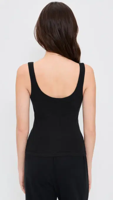 LESET Laura Scoop Neck Tank Black L | Thumbnail 3