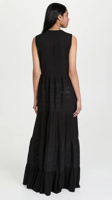 Playa Lucila Eyelet Maxi Dress Black | Thumbnail 3 Playa Lucila Eyelet Maxi Dress Black | Thumbnail 3