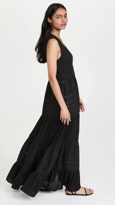 Playa Lucila Eyelet Maxi Dress Black | Thumbnail 4 Playa Lucila Eyelet Maxi Dress Black | Thumbnail 4