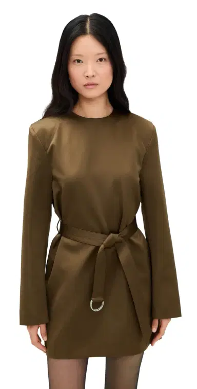 Nanushka Genaya Dress Wood | Thumbnail 1 Nanushka Genaya Dress Wood | Thumbnail 1