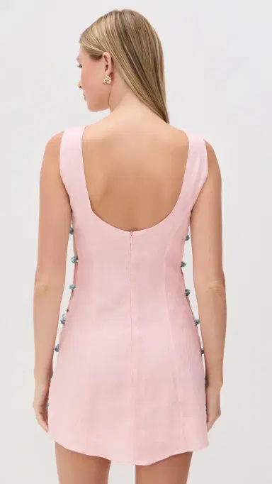 VRG GRL Tia Linen Mini Dress Blush S | Thumbnail 3 VRG GRL Tia Linen Mini Dress Blush S | Thumbnail 3