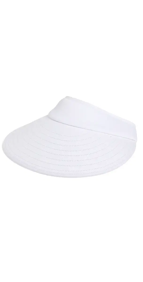 Visor with Embroidered Logo White One Size