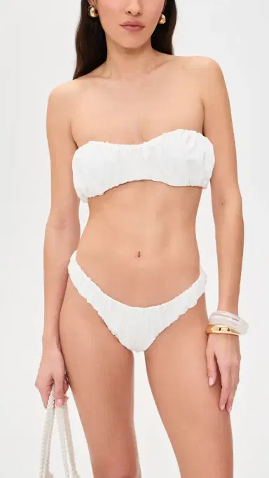 CAROLINE CONSTAS Dorit Ruched Bikini Bottoms | Thumbnail 4