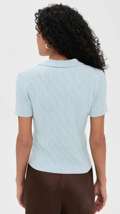 The Garment Como Cable Mini Polo Light Blue | Thumbnail 3 The Garment Como Cable Mini Polo Light Blue | Thumbnail 3