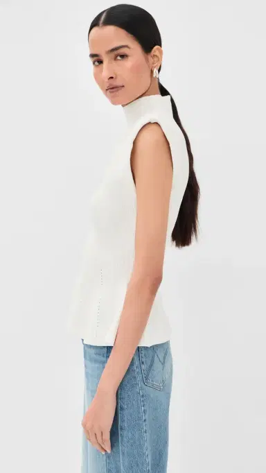 Veronica Beard Seraphine Knit Blouse Off White | Thumbnail 4 Veronica Beard Seraphine Knit Blouse Off White | Thumbnail 4