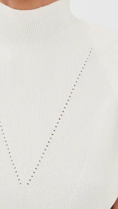 Veronica Beard Seraphine Knit Blouse Off White | Thumbnail 6 Veronica Beard Seraphine Knit Blouse Off White | Thumbnail 6