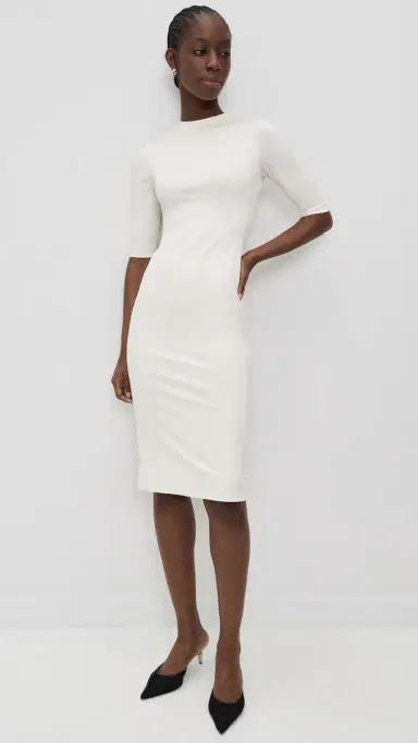 Alice + Olivia Delora Fitted Mock Neck Dress | Thumbnail 2