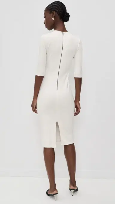 Alice + Olivia Delora Fitted Mock Neck Dress | Thumbnail 3
