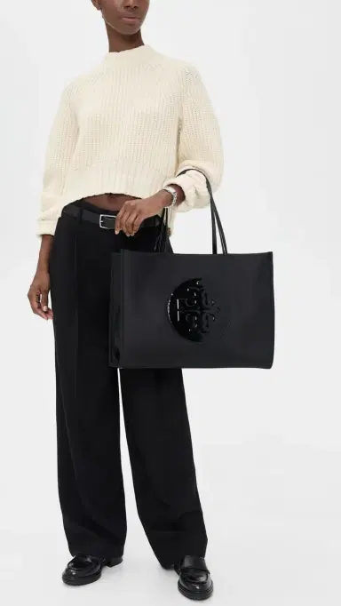 Tory Burch Ella Patent Tote Black One Size | Thumbnail 3 Tory Burch Ella Patent Tote Black One Size | Thumbnail 3
