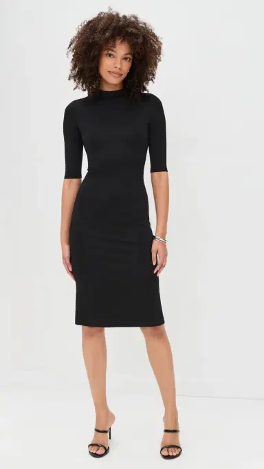 Alice + Olivia Delora Fitted Mock Neck Dress | Thumbnail 2 Alice + Olivia Delora Fitted Mock Neck Dress | Thumbnail 2
