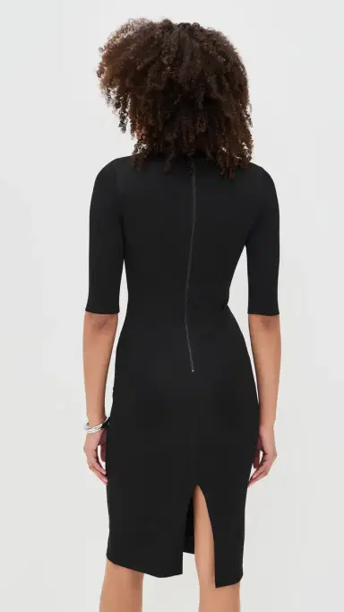 Alice + Olivia Delora Fitted Mock Neck Dress | Thumbnail 3 Alice + Olivia Delora Fitted Mock Neck Dress | Thumbnail 3