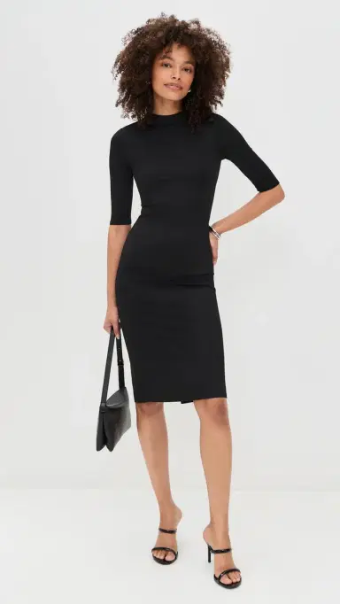 Alice + Olivia Delora Fitted Mock Neck Dress | Thumbnail 5 Alice + Olivia Delora Fitted Mock Neck Dress | Thumbnail 5