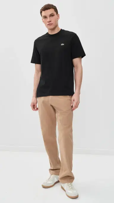 Lacoste Cotton Logo Tee Black | Thumbnail 5