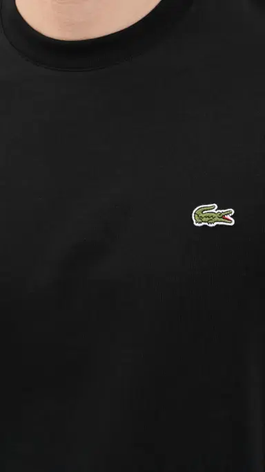 Lacoste Cotton Logo Tee Black | Thumbnail 6