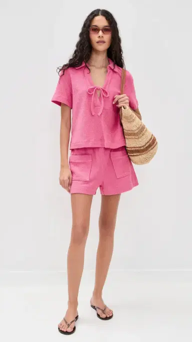 Tanya Taylor Mare Shorts Rosewood | Thumbnail 5 Tanya Taylor Mare Shorts Rosewood | Thumbnail 5