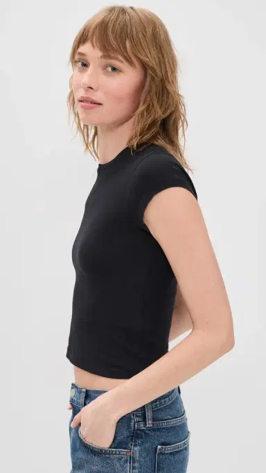 SLVRLAKE Cap Sleeve Tee Raven | Thumbnail 4