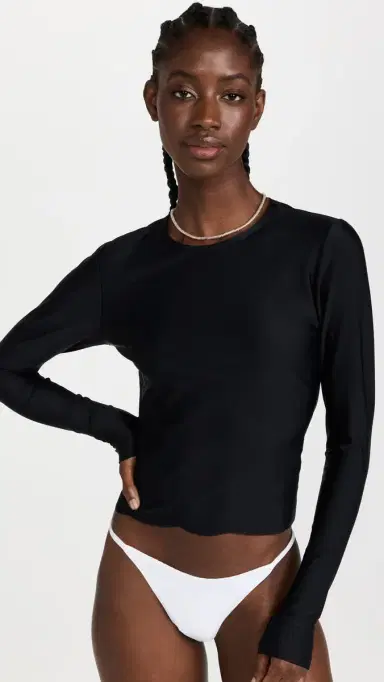 Cover Scallop Swim Tee Black | Thumbnail 5 Cover Scallop Swim Tee Black | Thumbnail 5