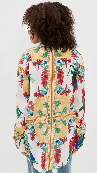 Coniglio Palm Beach Classic Button Down Tropical Aviary Breeze One Size | Thumbnail 3 Coniglio Palm Beach Classic Button Down Tropical Aviary Breeze One Size | Thumbnail 3