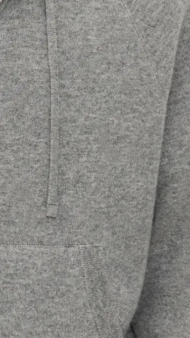 SIMKHAI Jackson Cashmere Blend Hoodie Heather Grey | Thumbnail 6