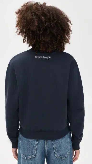Favorite Daughter The Mom of The Year Varsity Sweatshirt Navy | Thumbnail 3