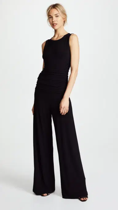Norma Kamali Kamali Kulture Shirred Waist Jumpsuit Black | Thumbnail 2 Norma Kamali Kamali Kulture Shirred Waist Jumpsuit Black | Thumbnail 2