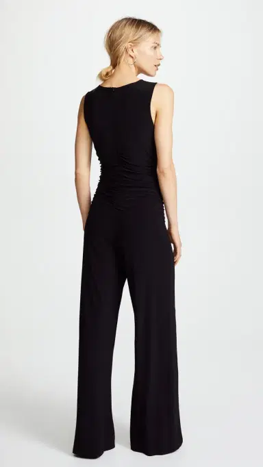 Norma Kamali Kamali Kulture Shirred Waist Jumpsuit Black | Thumbnail 3 Norma Kamali Kamali Kulture Shirred Waist Jumpsuit Black | Thumbnail 3