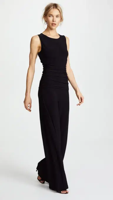 Norma Kamali Kamali Kulture Shirred Waist Jumpsuit Black | Thumbnail 5 Norma Kamali Kamali Kulture Shirred Waist Jumpsuit Black | Thumbnail 5