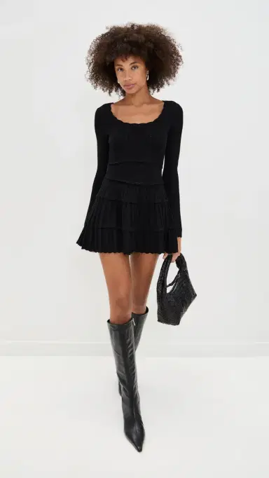 LoveShackFancy Lavender Dress Black | Thumbnail 5
