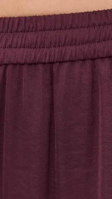 LE BOP Arden Satin Wide Leg Pants Mahogany L | Thumbnail 6