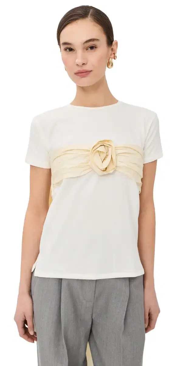 Rosita Victoria T-Shirt White/Butter Yellow