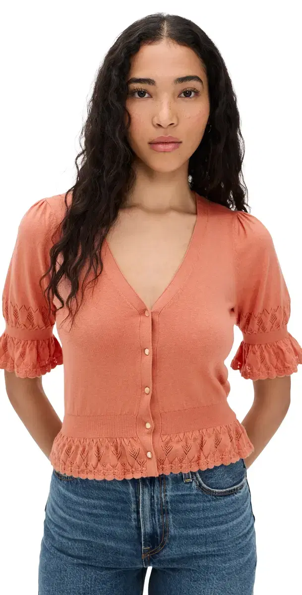 Vetra Cardigan Peach Tea