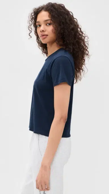 perfectwhitetee Harley Tee Navy | Thumbnail 4