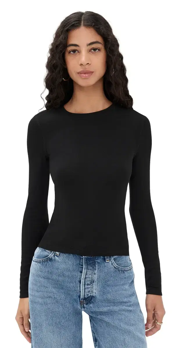 FRAME The Rib Crew Black